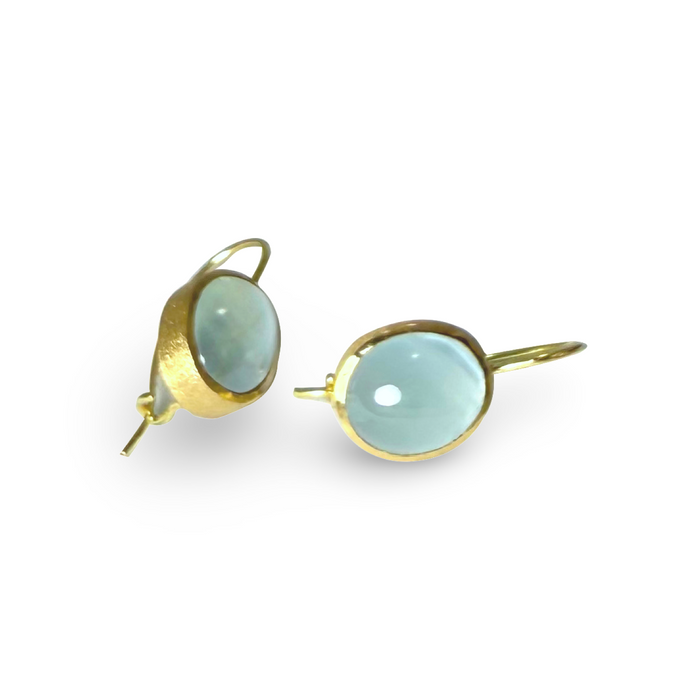 Aquamarine 18K Gold Earrings