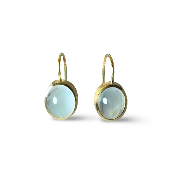 Aquamarine 18K Gold Earrings