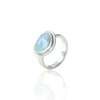 Aquamarine rose-cut ring