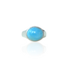 Turquoise Cabochon Sterling Silver Signet Ring