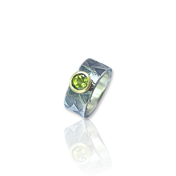 Peridot Chunky Textured Ring