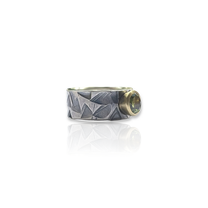 Peridot Chunky Textured Ring