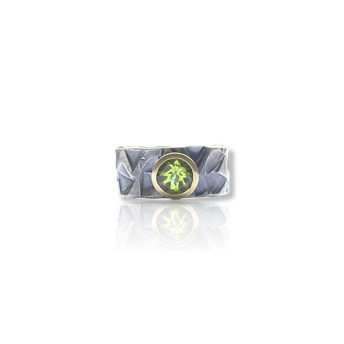 Peridot Chunky Textured Ring