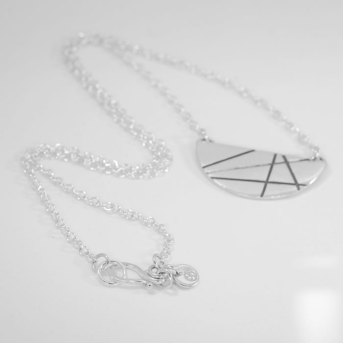 Sterling Silver Pendant Intertwined handcrafted fine jewelry