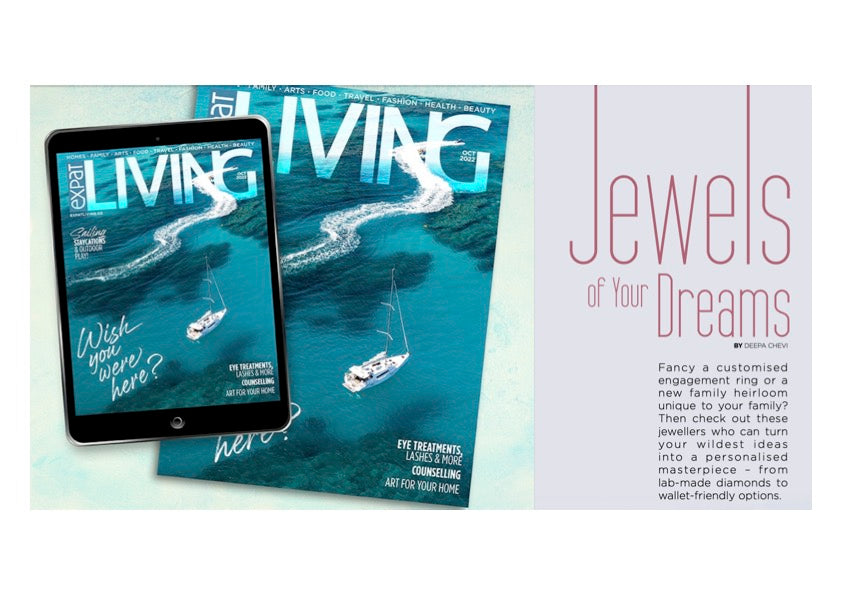 Stephanie Wong Jewellery featured on Expat Living SG October 2022 issue