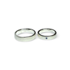 His & Hers Wedding Bands in Sterling Silver with Blue Sapphire