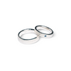 His & Hers Wedding Bands in Sterling Silver with Blue Sapphire