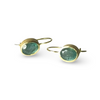 18K Gold Emerald Earrings