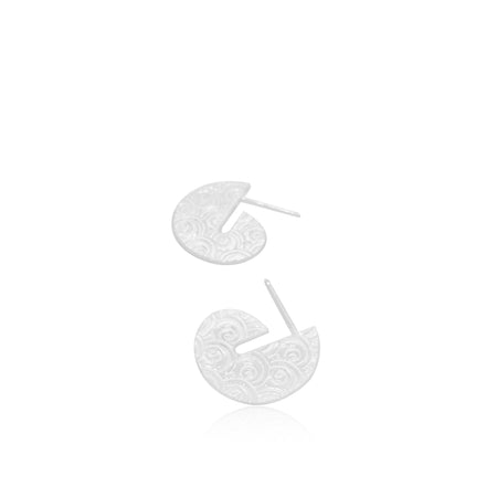Sterling Silver Textured Earrings Mizuumi Whispers