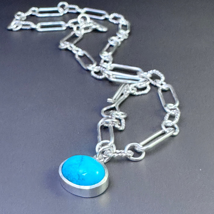 Turquoise + Chain Link Necklace