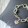 Chunky Link Bracelet with Sapphire charm