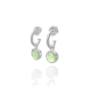 Prehnite Hoop Dangling Earrings