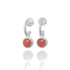 Red Onyx Hoop Dangling Earrings