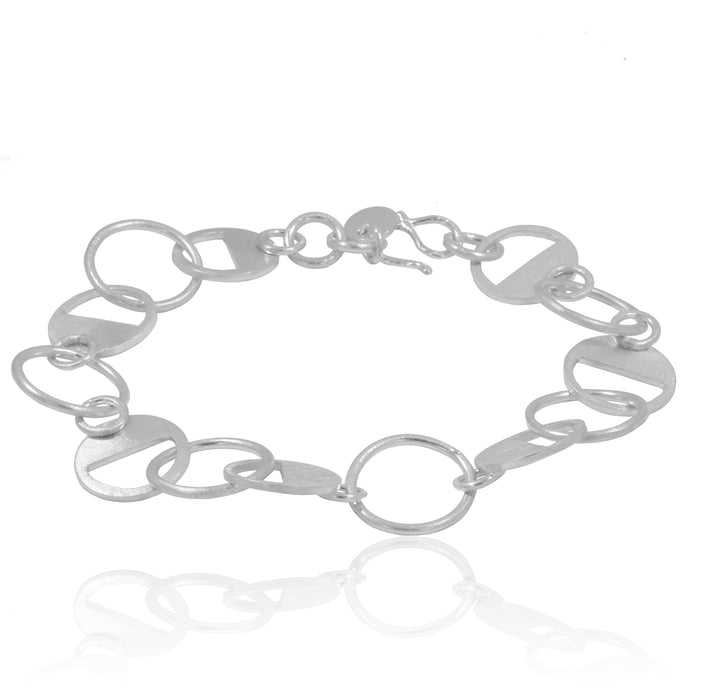 Sterling Silver textured bracelet handcrafted