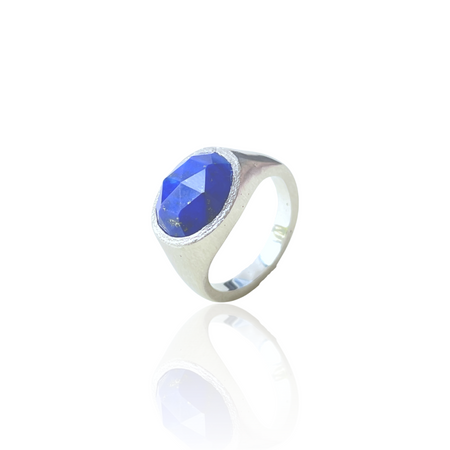 Lapis Lazuli Sterling Silver Signet Ring