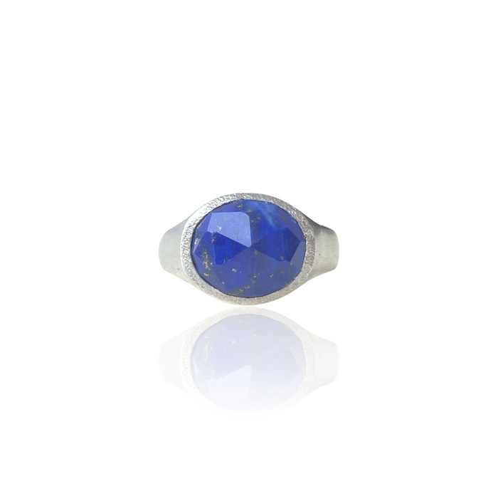 Lapis Lazuli Sterling Silver Signet Ring